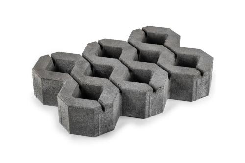 В.1.ГР.10 Газонная решетка "Меба" 600х400х100 Стандарт серый (2 сорт)