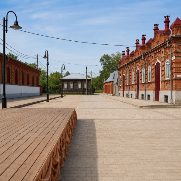В.1.Гм.8 Плитка тротуарная "Городской микс" 80 мм Колормикс Соборная площадь