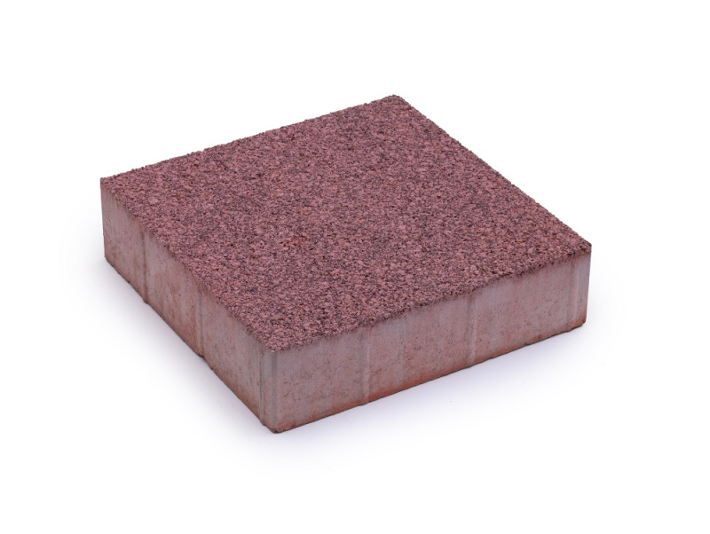 В.4.К.8 Плитка тротуарная "Квадрат" 300х300х80 Гранит красный с черным