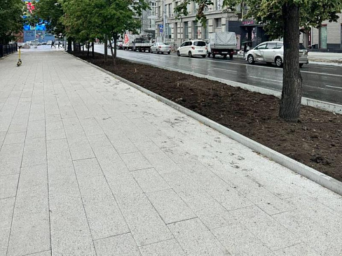 Новые тротуары в центре Новосибирска Новые тротуары в центре Новосибирска