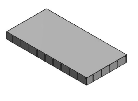 А.7.П.8 Плита тротуарная "Прямоугольник" 1000х500х80 Стандарт серый
