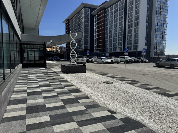 Б.2.П.8 Плита тротуарная "Прямоугольник" 600х300х80 Мрамор Черный