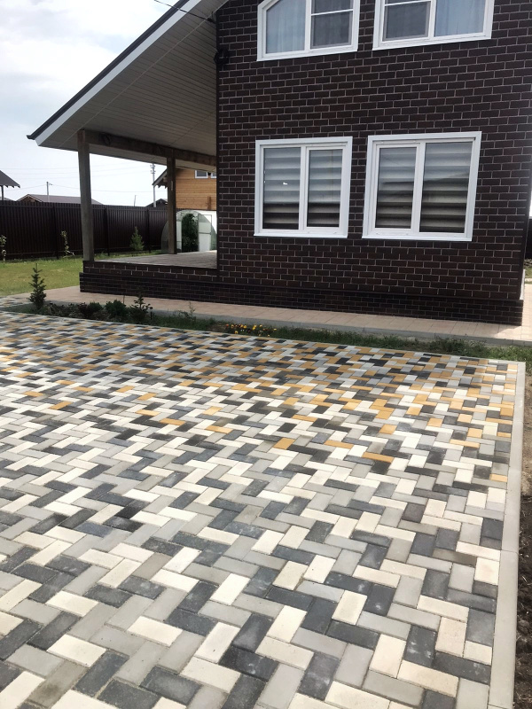 А.1.П.4 Плитка тротуарная "Брусчатка" 200х100х40 Стандарт черный