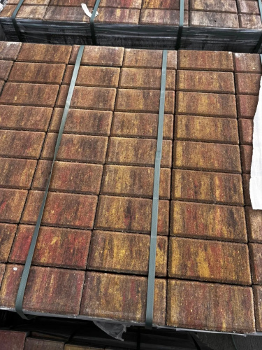 Б.1.П.6 Плитка тротуарная "Брусчатка" 200х100х60 Колормикс Листопад (распродажа)