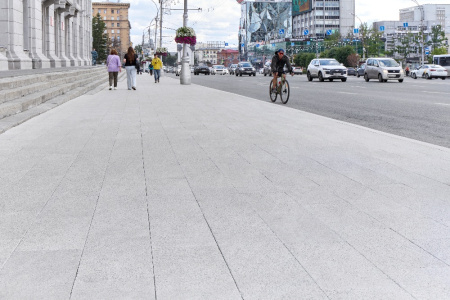 Б.2.П.6 Плита тротуарная "Прямоугольник" 600х300х60 Мрамор Белый с черным