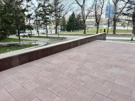 Б.2.П.6 Плита тротуарная "Прямоугольник" 600х300х60 Гранит красный с черным