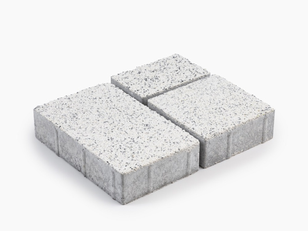 Б.1.Гм.6 Плитка тротуарная "Городской микс" 60 мм Мрамор Белый с черным