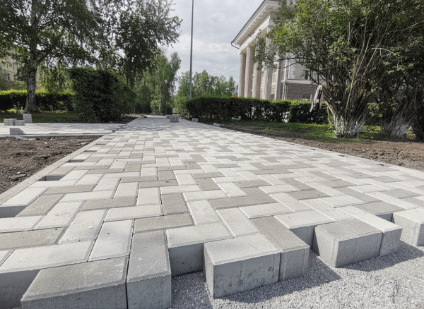 Г.1.П.10 Плитка тротуарная "Брусчатка" 200х100х100 Стандарт серый