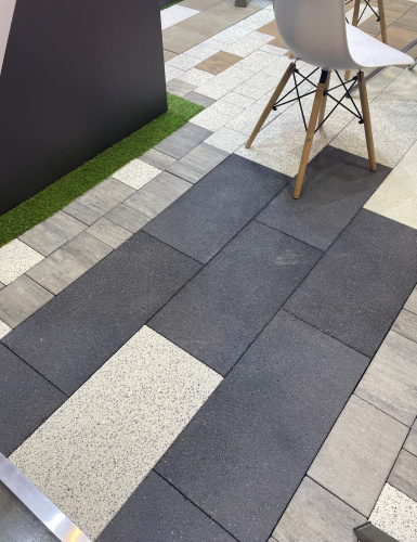 Б.2.П.6 Плита тротуарная "Прямоугольник" 600х300х60 Мрамор Черный