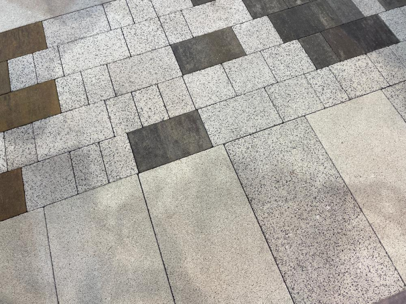 Б.1.Гм.6 Плитка тротуарная "Городской микс" 60 мм Мрамор Белый с черным