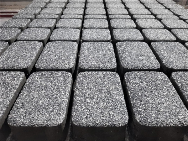 Б.1.Кл.6 Плитка тротуарная "Классико" 60 мм Мрамор Черный с белым