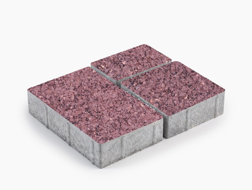 Б.1.Гм.6 Плитка тротуарная "Городской микс" 60 мм Гранит красный с черным