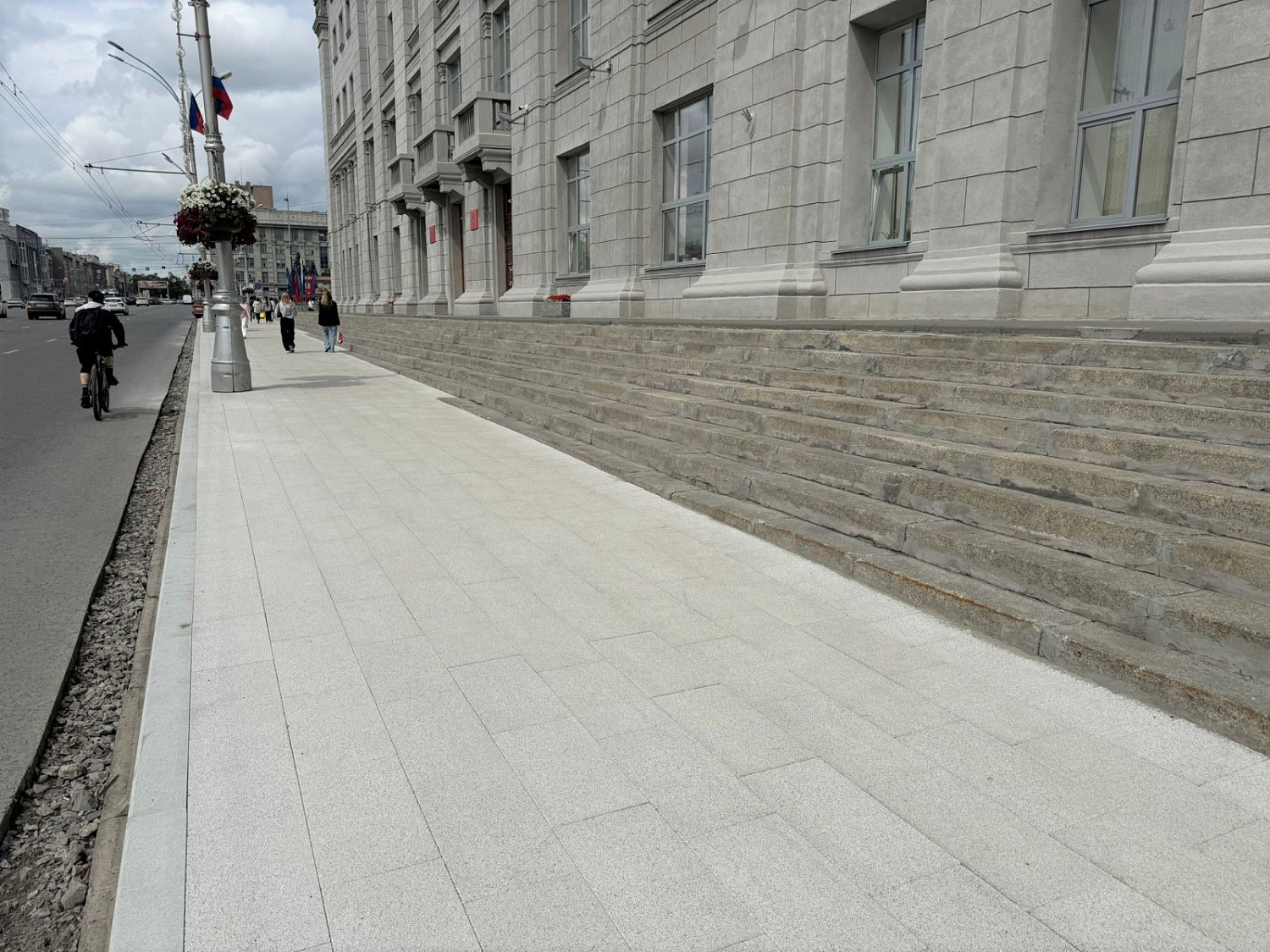 Новые тротуары в центре Новосибирска