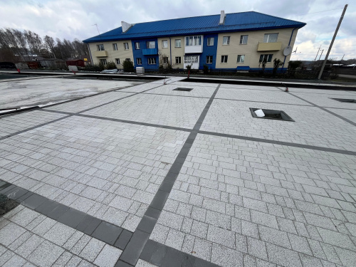 Б.1.Гм.6 Плитка тротуарная "Городской микс" 60 мм Мрамор Белый с черным