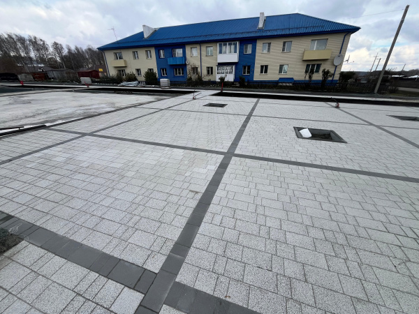 Б.1.Гм.6 Плитка тротуарная "Городской микс" 60 мм Мрамор Белый с черным