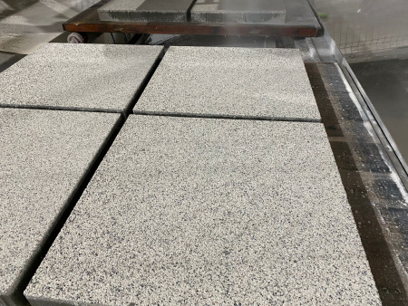 Б.6.К.8 Плита тротуарная "Квадрат" 500х500х80 Мрамор белый с черным