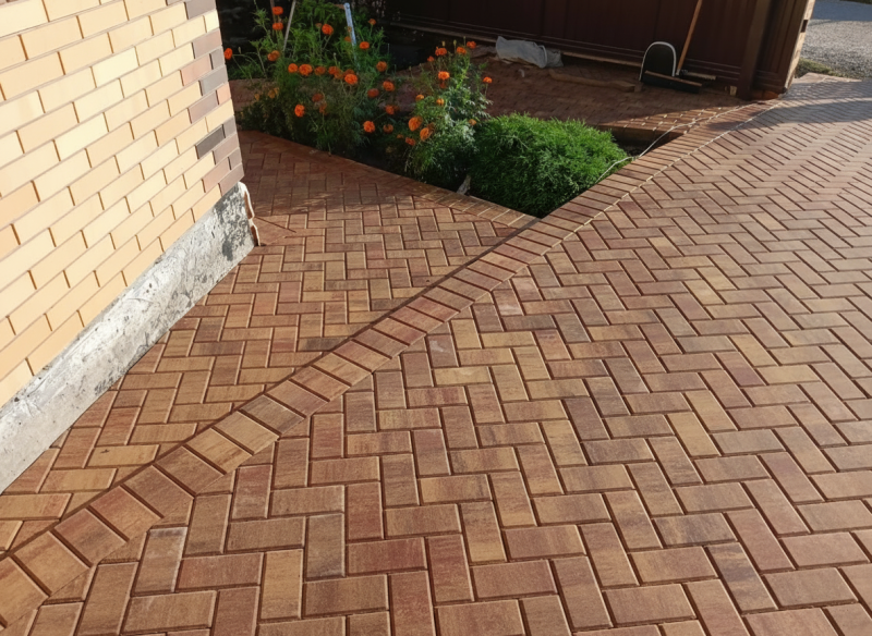 А.1.П.4 Плитка тротуарная "Брусчатка" 200х100х40 Колормикс Алтайский Марс