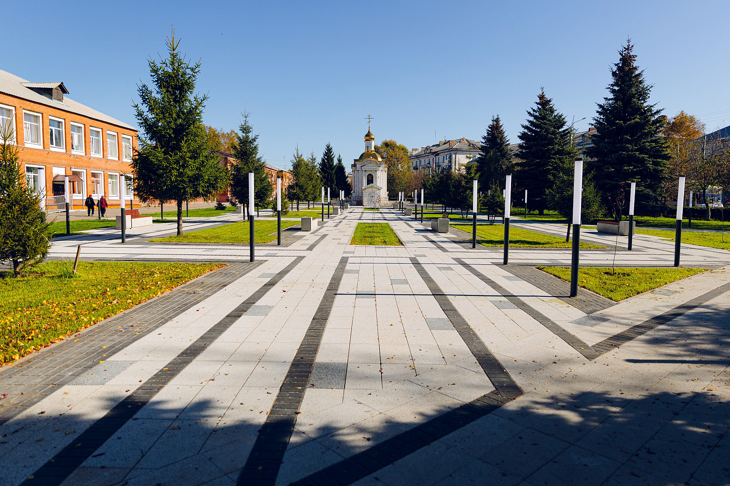 Сквер Памяти у часовни "Всех Скорбящих Радость", г. Ленинск-Кузнецкий