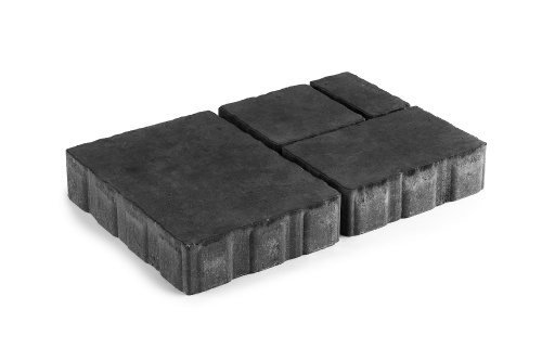 Б.1.РБ.6 Плитка тротуарная "Рустикаль Бавария" (смешанная) Стандарт черный (распродажа)