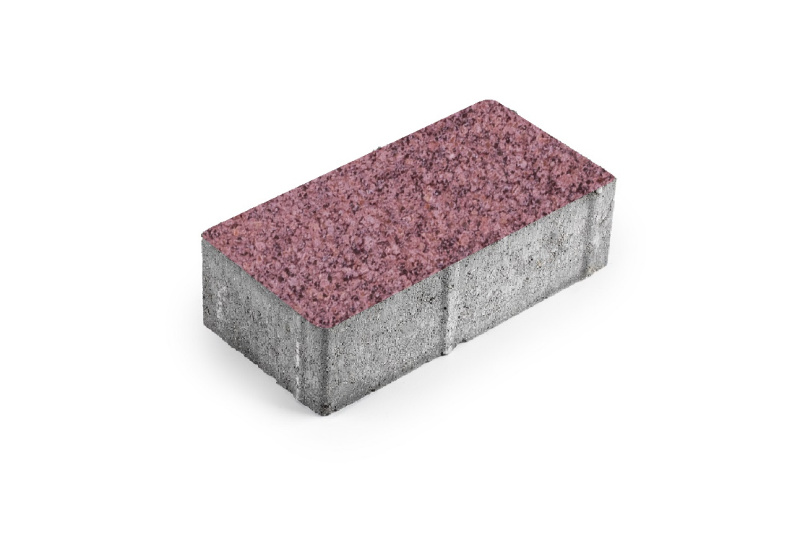 Б.1.П.6 Плитка тротуарная "Брусчатка" 200х100х60 Гранит Красный с черным