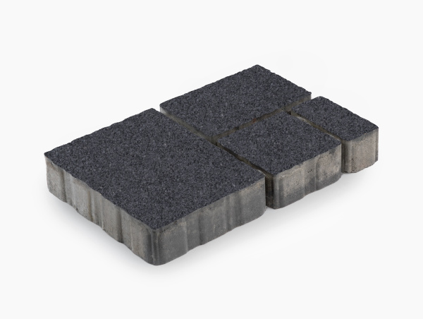 Б.1.РБ.6 Плитка тротуарная "Бавария" 60 мм Мрамор черный