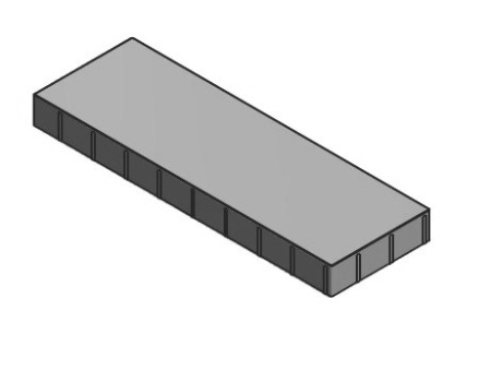 Б.6.П.8 Плита тротуарная "Прямоугольник" 900х300х80 Мрамор Черный с белым