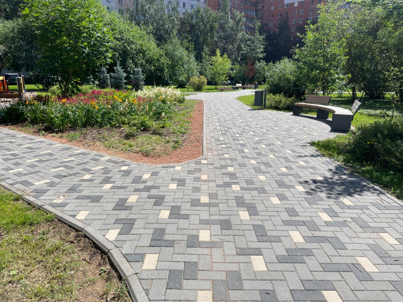 Б.1.П.6 Плитка тротуарная "Брусчатка" 200х100х60 Стандарт серый