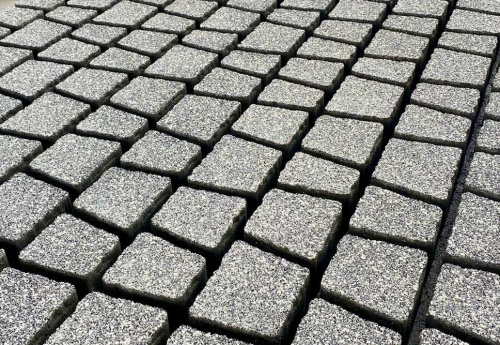 Б.1.ПИ.6 Плитка тротуарная "Антик" 60 мм Мрамор Черный с белым