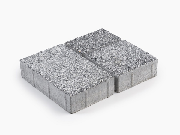 Б.1.Гм.6 Плитка тротуарная "Городской микс" 60 мм Мрамор Черный с белым