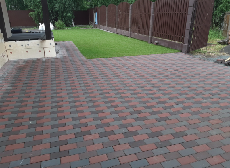 Б.1.П.6 Плитка тротуарная "Брусчатка" 200х100х60 Стандарт красный