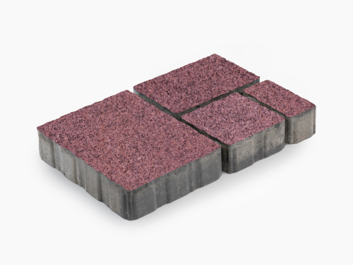 Б.1.РБ.6 Плитка тротуарная "Бавария" 60 мм Гранит красный с черным