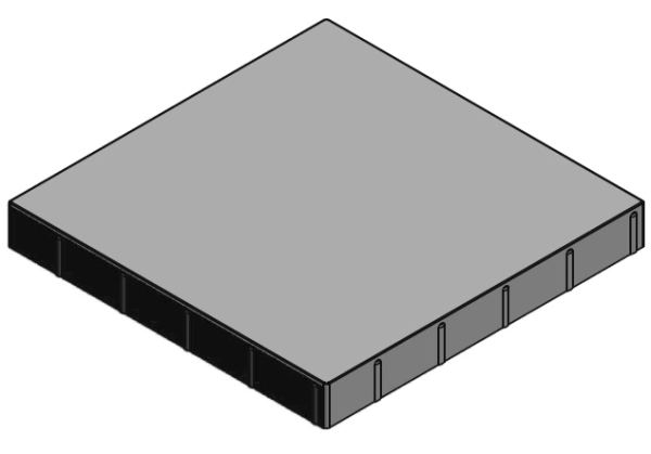 Б.6.К.6 Плита тротуарная "Квадрат" 500х500х60 Стандарт серый
